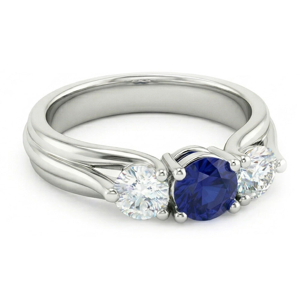 echter round diamant 1Karat ring Vorderansicht