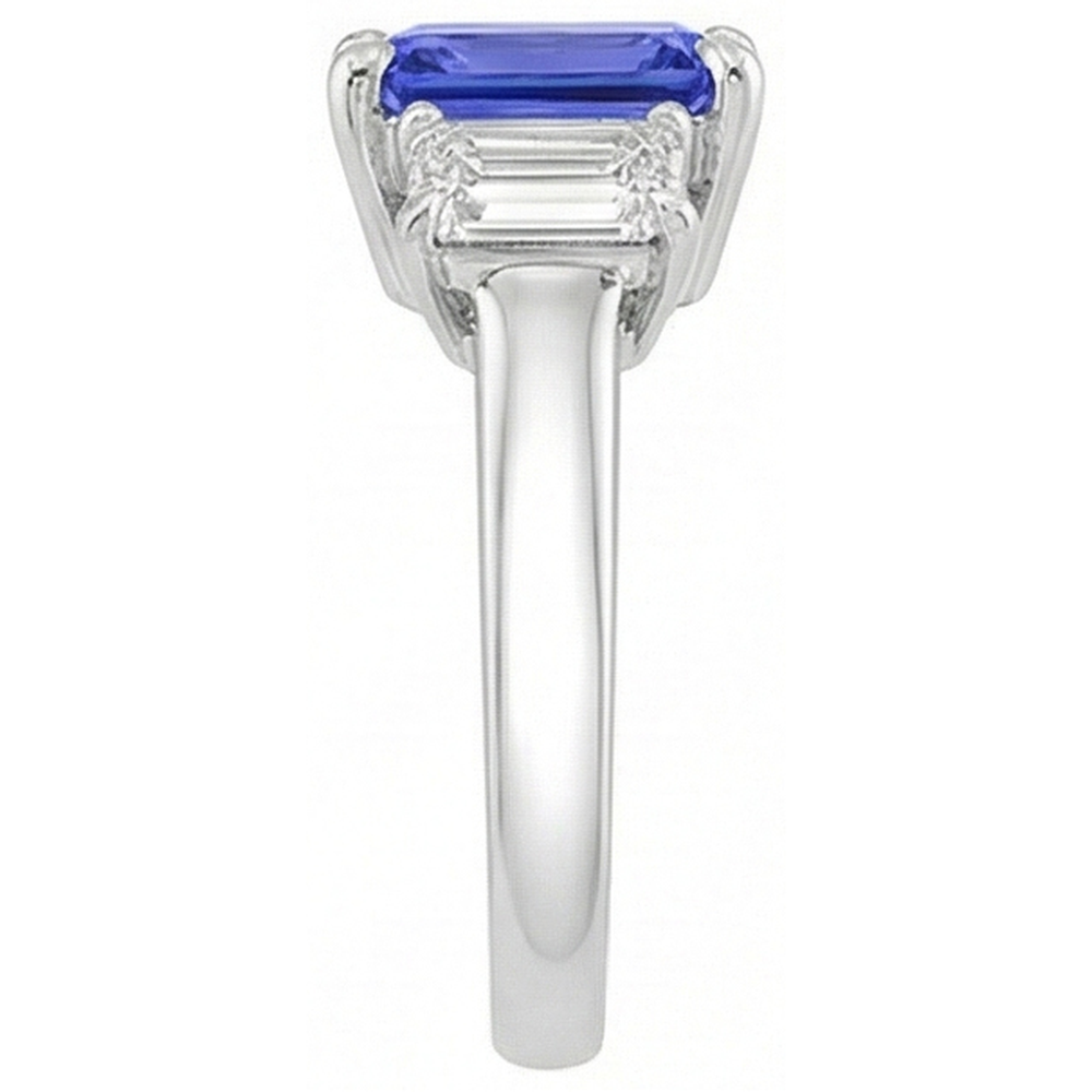 echter radiant diamant 3Karat ring Detailansicht