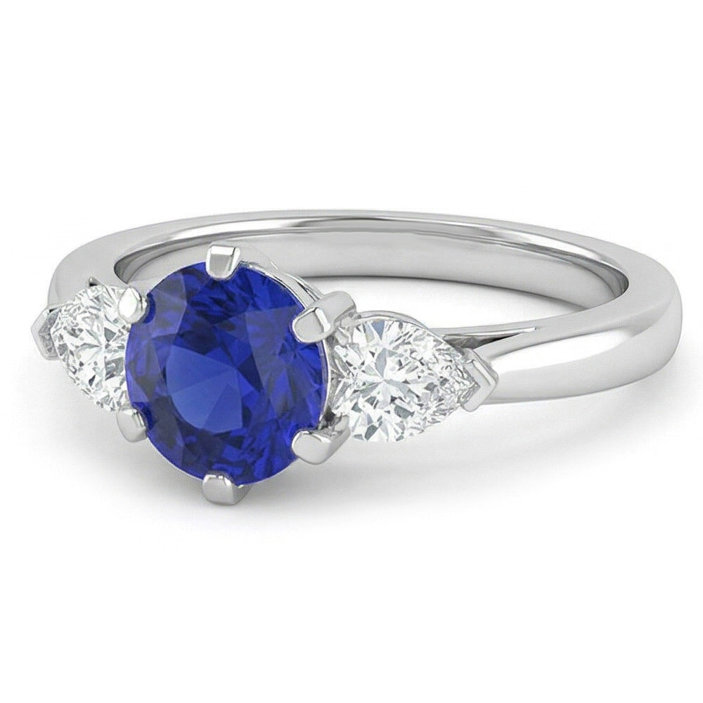 echter round diamant 1.25Karat ring Draufsicht