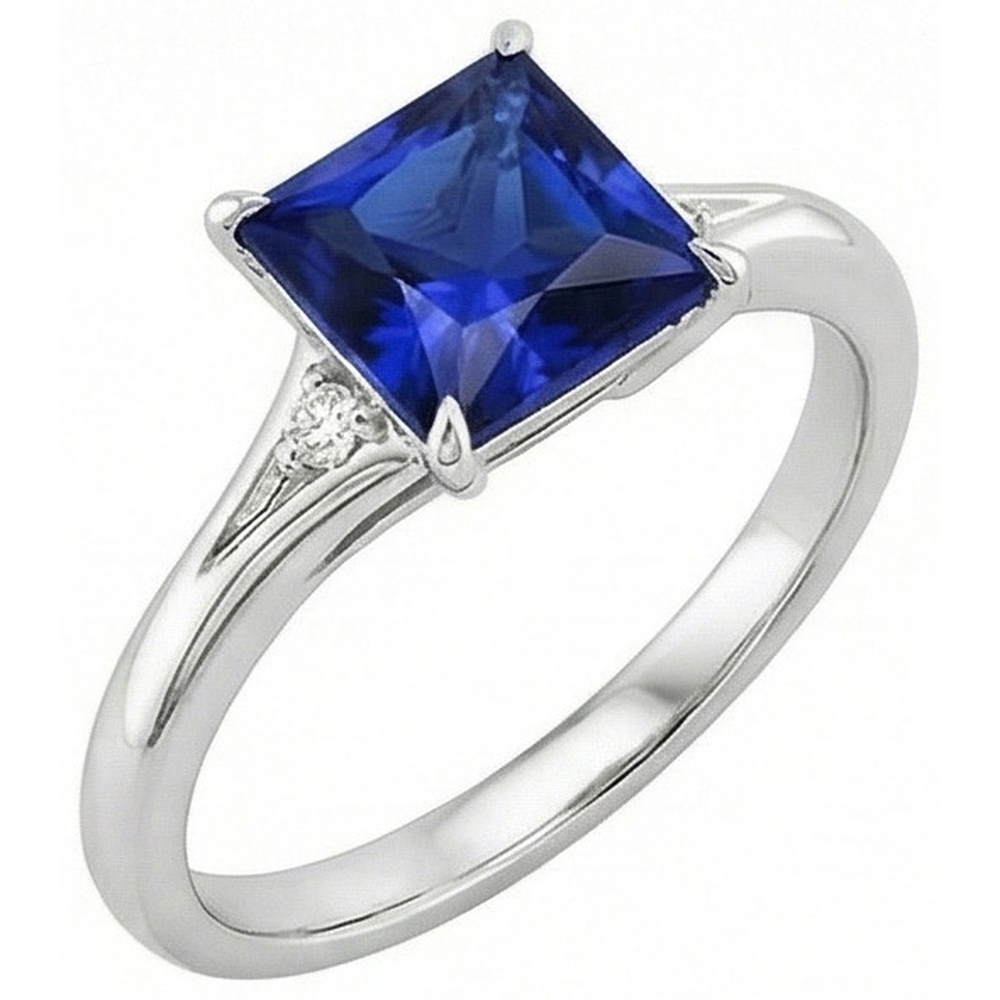 echter round diamant 5.25Karat ring Detailansicht