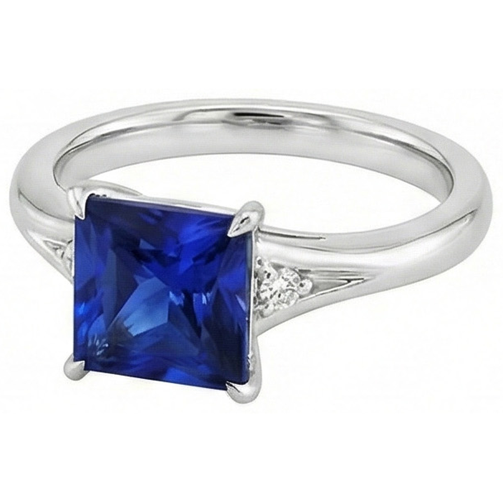 echter round diamant 5.25Karat ring Profilansicht