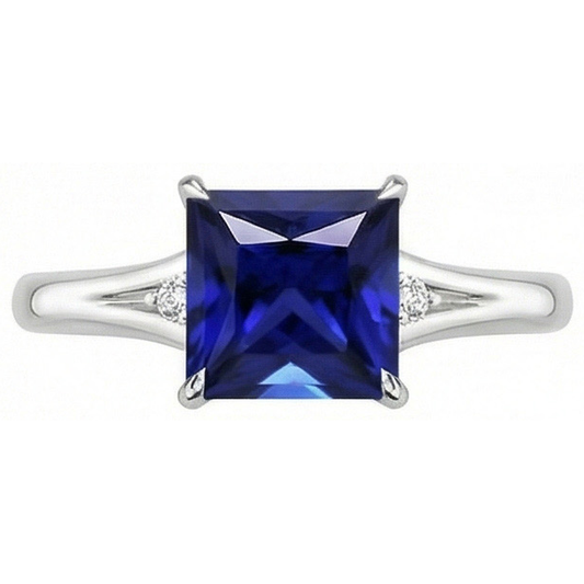 echter round diamant 5.25Karat ring auf Weiß