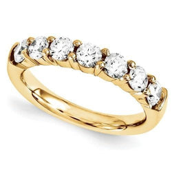 Echt 1.05 Karat Diamantband Runde Diamanten Gelbgold 14K