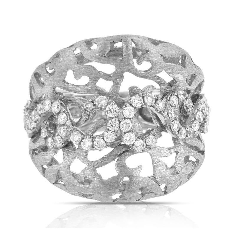 Echt 1.46 Karat Diamant-Verlobungs-Jubiläums-Ausgefallener Ring Weißgold 14K