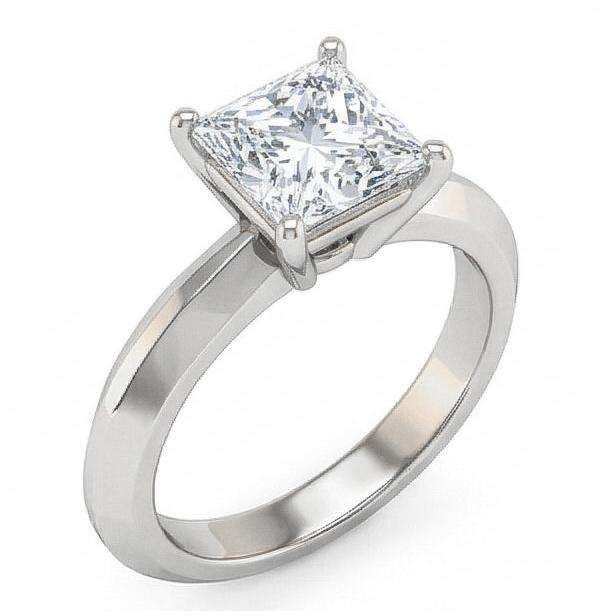 echter princess diamant 0.75Karat ring Seitenansicht