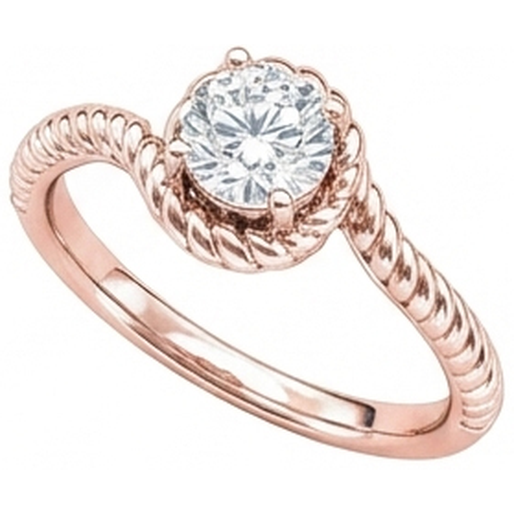Echt Aus der Erde Abgebauter Natürlicher Diamant-Solitär-Verlobungsring Roségold 1.75 Karat