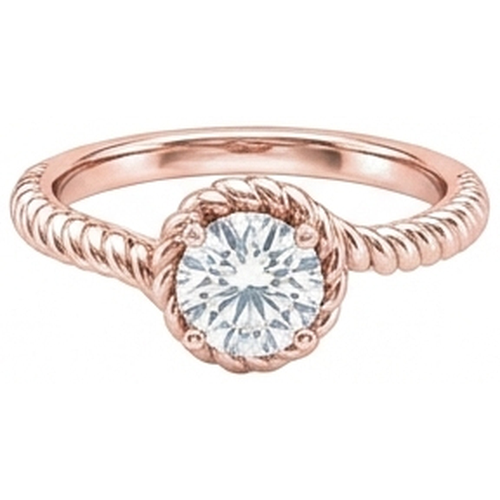 Echt Aus der Erde Abgebauter Natürlicher Diamant-Solitär-Verlobungsring Roségold 1.75 Karat