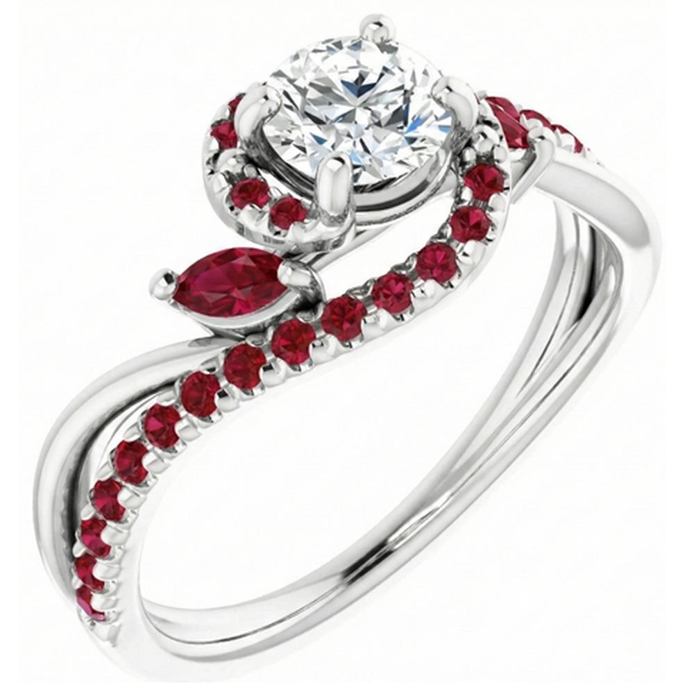 Echt Aus der Erde Abgebauter Natürlicher Diamantring 1.65 Karat Burmese Rubin Damen Schmuck