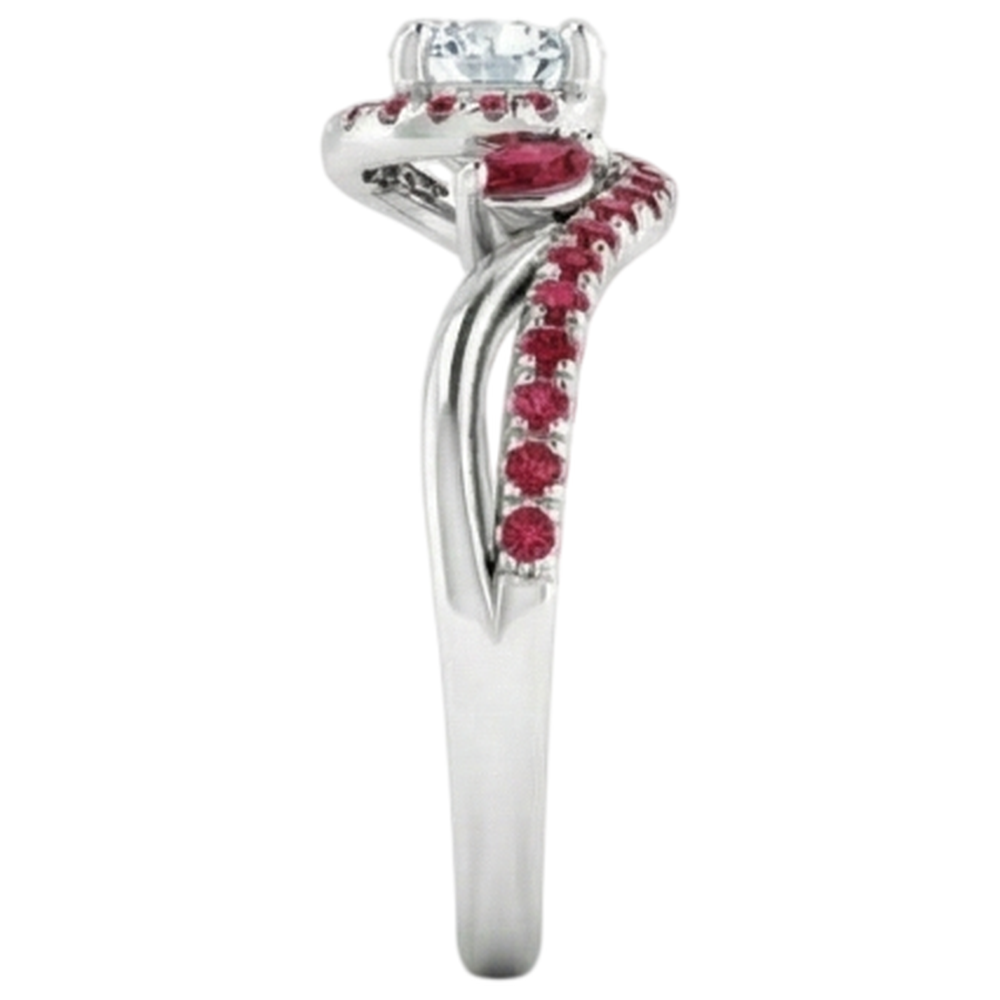 Echt Aus der Erde Abgebauter Natürlicher Diamantring 1.65 Karat Burmese Rubin Damen Schmuck