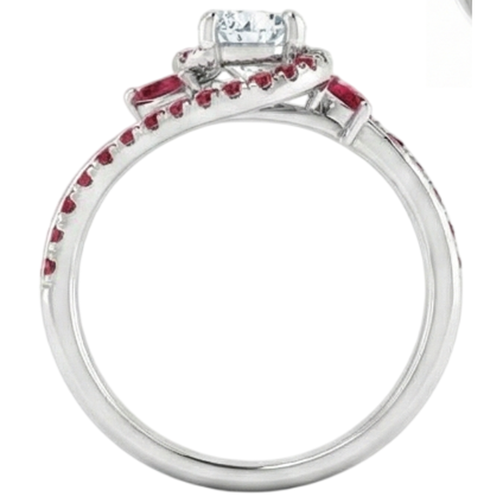 Echt Aus der Erde Abgebauter Natürlicher Diamantring 1.65 Karat Burmese Rubin Damen Schmuck