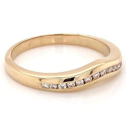 echter round diamant 0.75Karat memoire-ring Seitenansicht