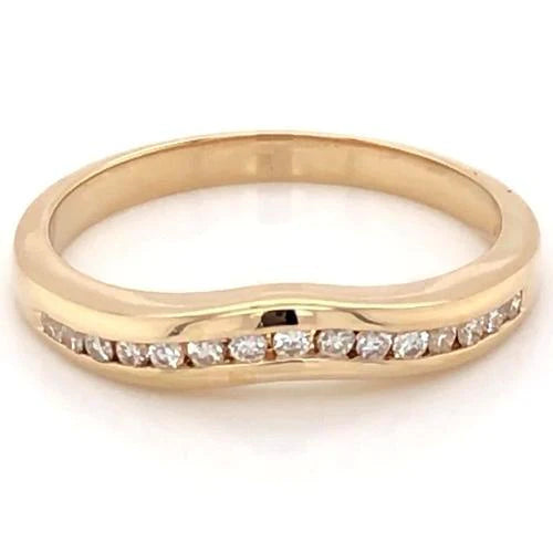 echter round diamant 0.75Karat memoire-ring Vorderansicht