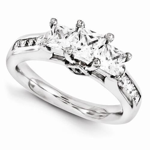 Echt Aus der Erde Abgebauter Natürlicher Diamant Drei Stein Stil Ring 2,25 Karat Damen Schmuck Neu