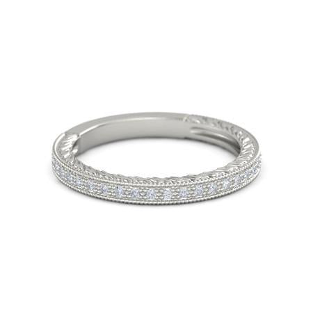 Echt Diamant Ehering 0,70 Karat Antik-Stil Frauen Schmuck