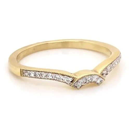 Echt Diamant Ehering 0,75 Karat Damen Gelbgold 14K Schmuck