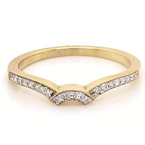 Echt Diamant Ehering 0,75 Karat Damen Gelbgold 14K Schmuck