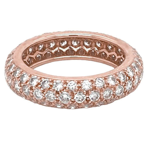 Echt Diamant Eternity Band 3.36 Karat Roségold Damen Schmuck