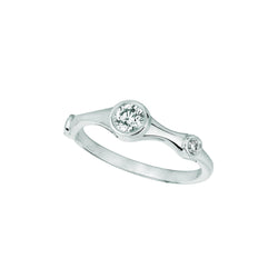 Echt Diamant-Fancy-Ring 0,31 Karat 14K weißes halbes Ewigkeitsband