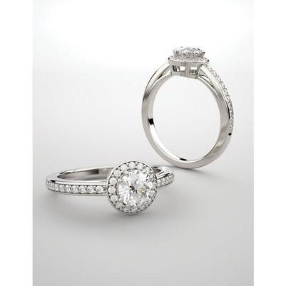 Echt Diamant Halo Ring 3.70 Karat Oval Damen Schmuck