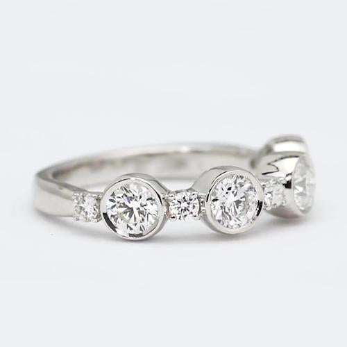 echter round diamant 2.25Karat memoire-ring Vorderansicht