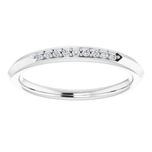 echter round diamant 0.54Karat memoire-ring Seitenansicht