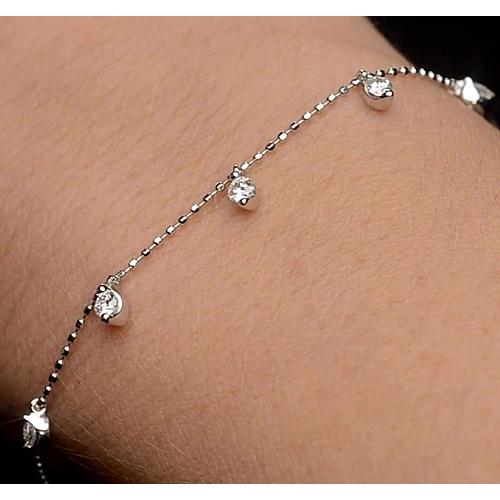 Echt Diamant Kettenarmband Krappenset 1,50 Karat Damen Schmuck