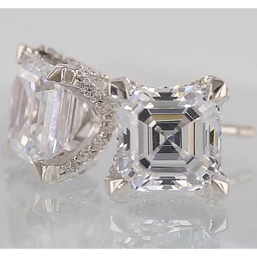 Echt Diamant Ohrstecker 1,50 Karat Asscher & Rundschliff