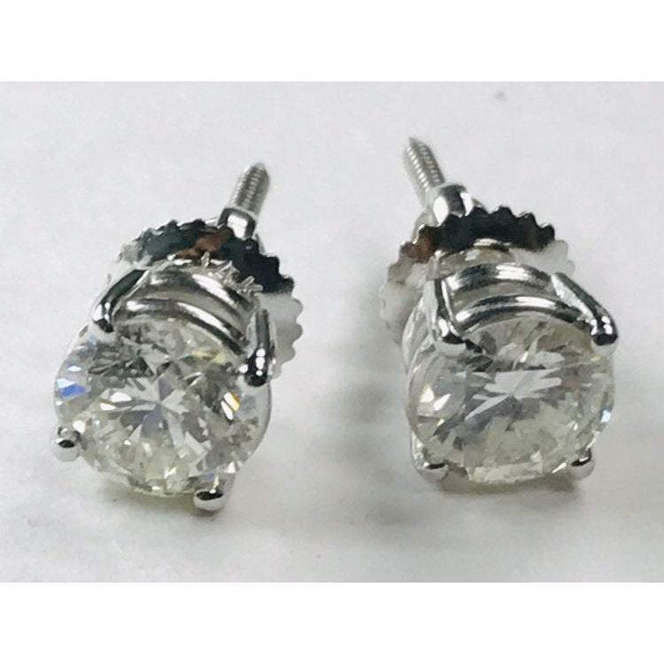 Echt Diamant Ohrstecker 1,80 Karat Weißgold 14K