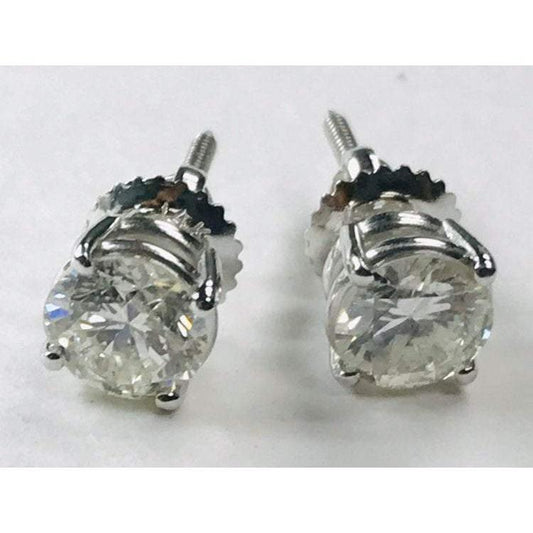 Echt Diamant Ohrstecker 1,80 Karat Weißgold 14K