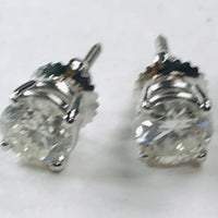 Echt Diamant Ohrstecker 1,80 Karat Weißgold 14K