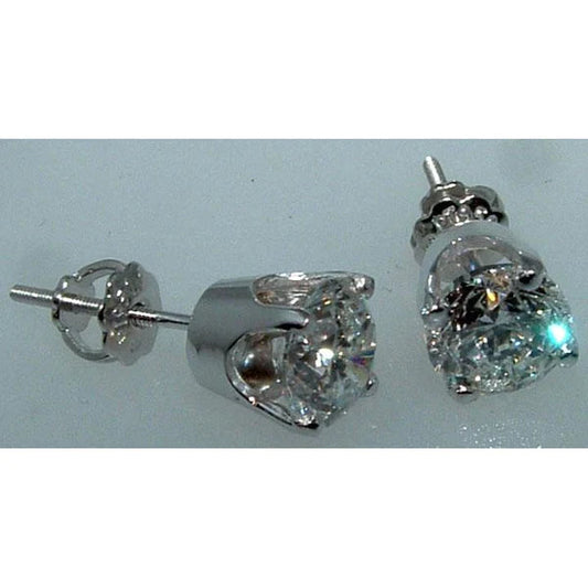 Echt Diamant Ohrstecker Kronenfassung Damenschmuck Runde