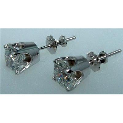 Echt Diamant Ohrstecker Kronenfassung Damenschmuck Runde