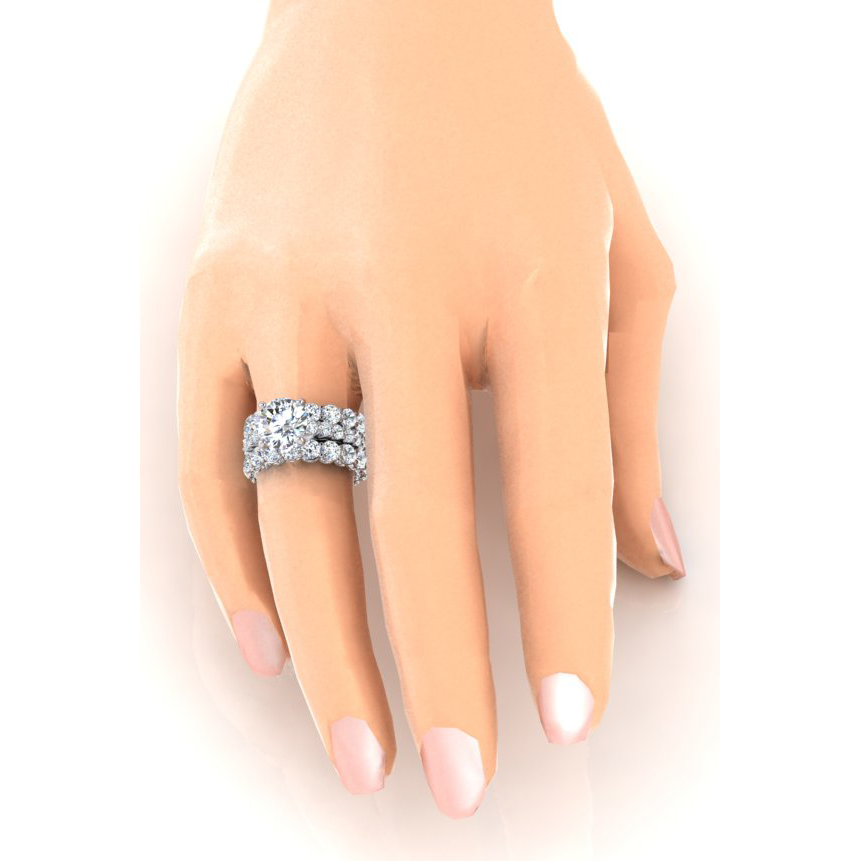 Echt Diamant Ring Und Ewigkeit Band Einsetzen Set