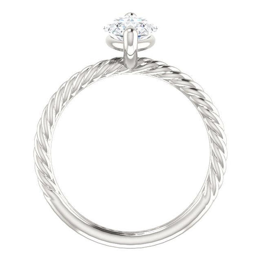 Echt Diamant Solitaire Ring 2 Karat Twisted Rope Style Damen Schmuck