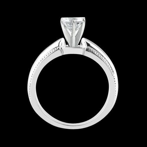 Echt Diamant-Solitär-Ring Antik-Stil Weißgold 14K 1,01 Karat