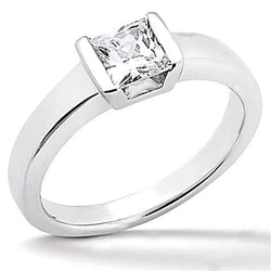 Echt Diamant-Solitär-Ring Prinzessinnenschnitt 1,50 Karat Weißgold 14K
