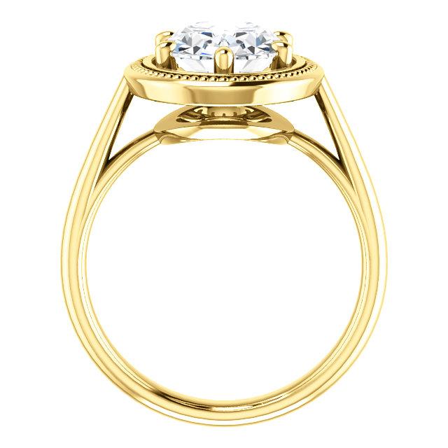 Echt Diamant-Solitär-Ring Vintage-Stil 4 Karat Gelbgold 14K