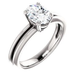 Echt Aus der Erde Abgebauter Natürlicher Diamant-Solitär-Verlobungsring 2 Karat Split Shank Damen Schmuck