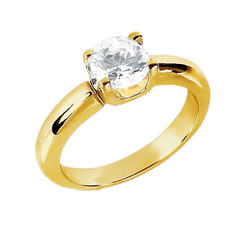 Echt Diamant-Solitärring 0,75 ct. Neuer Schmuck aus Gelbgold