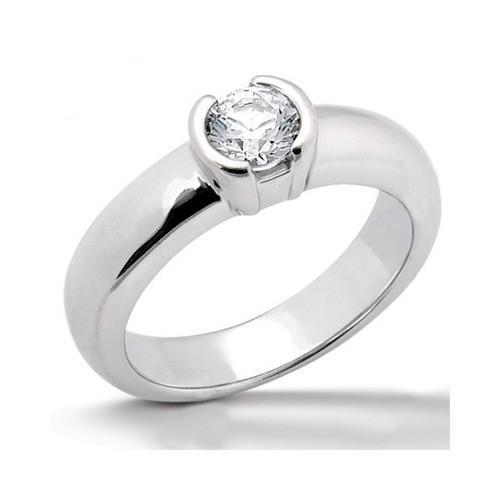 Echt Diamant-Solitärring 1,01 ct. Weißgold 14K