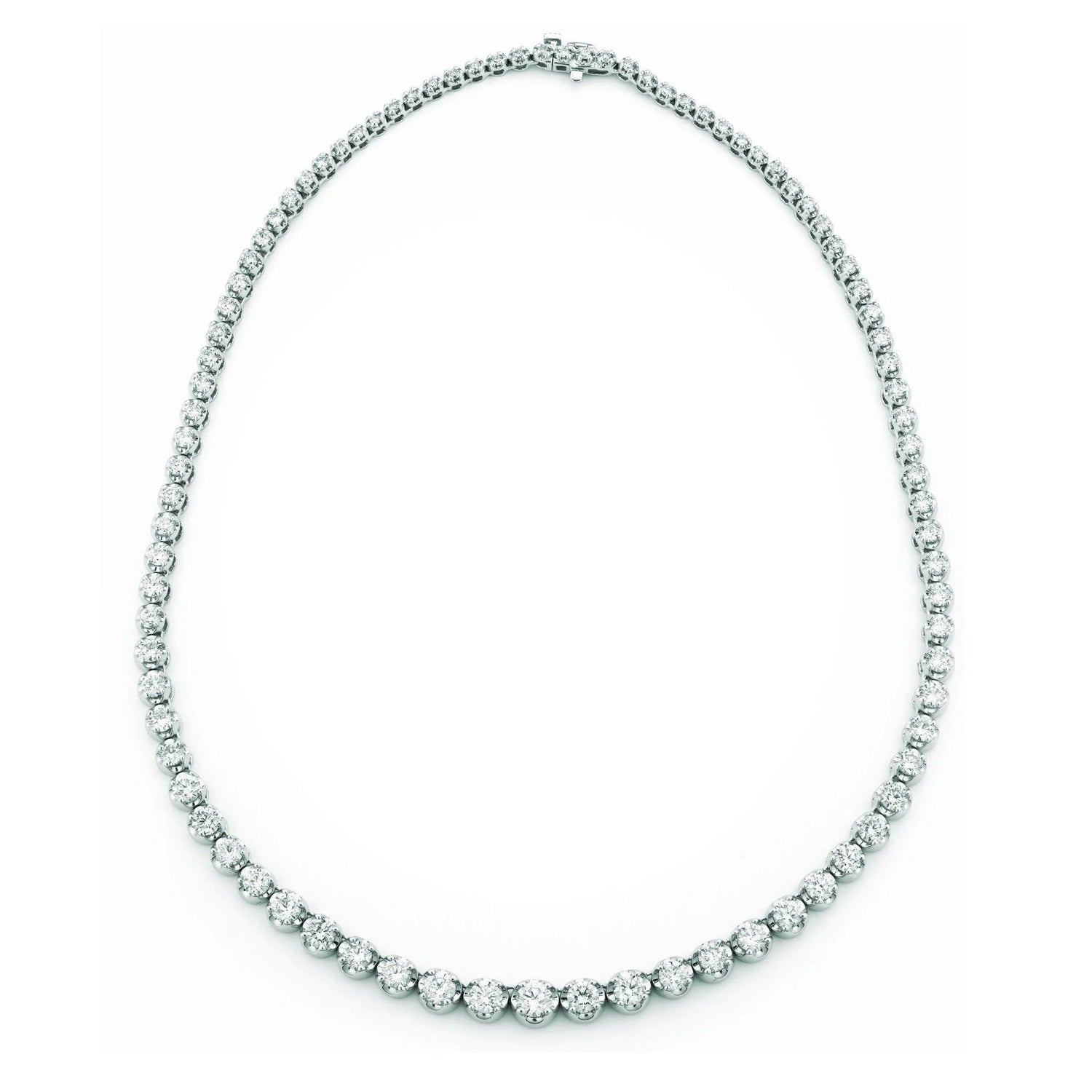 Echt Diamant Tennis Halskette 10.35 Karat 14K Weißgold Damen Schmuck