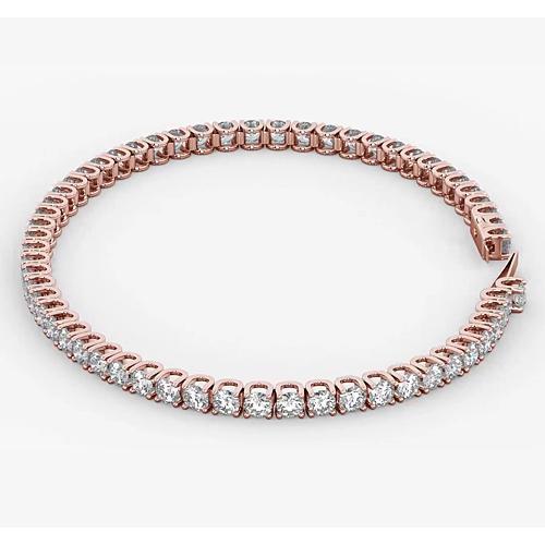 Echt Diamant Tennisarmband 5,90 Karat Roségold 14K Schmuck