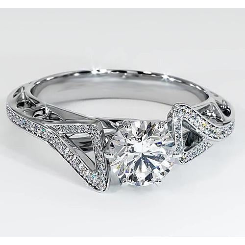 Echt Diamant Verlobung Ring 1,75 Karat Twisted Shank Style