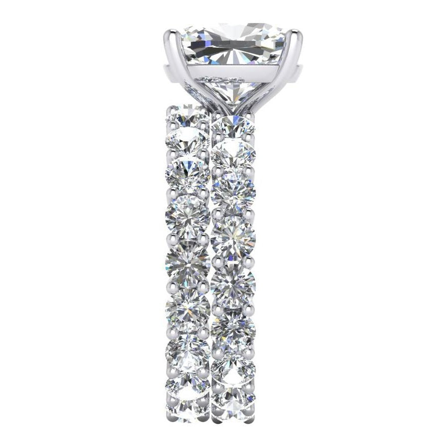 Echt Diamant Verlobung Ring mit Großem Kissen 12,50 Karat