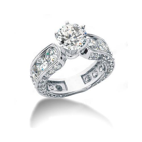 Echt Diamant-Verlobungsring Band Set Gold Fancy Ring 8,50 Karat