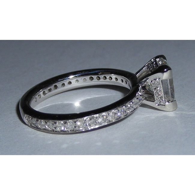 Echt Diamant-Verlobungsring-Set Weißgold 3,51 Karat