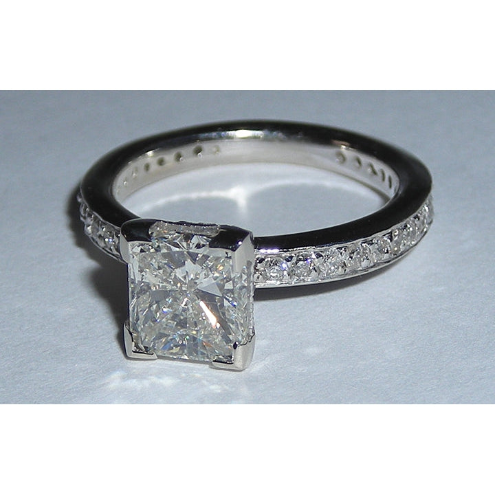 Echt Diamant-Verlobungsring-Set Weißgold 3,51 Karat