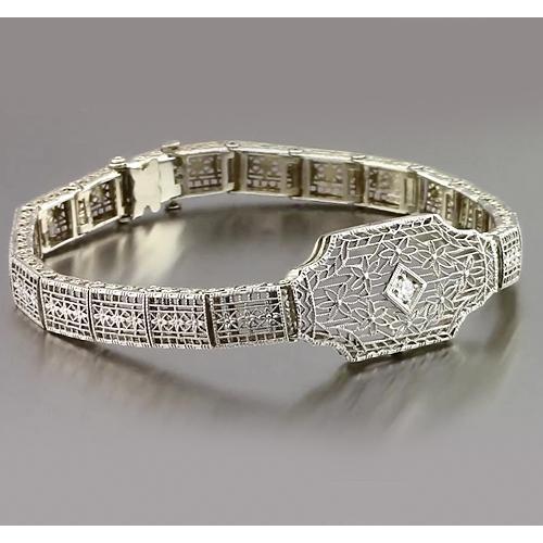 Echt Diamantarmband 0,30 Karat Weißgold 14K Schmuck Neu