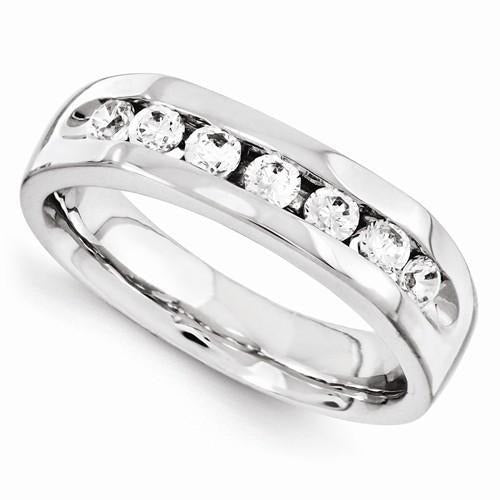 echter round diamant 0.70Karat memoire-ring Vorderansicht