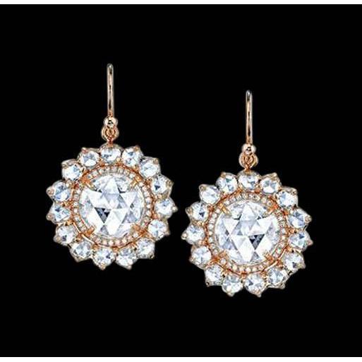 Echt Diamanten Ohrhänger Paar Gelbgold 2,50 Karat Diamantohrring